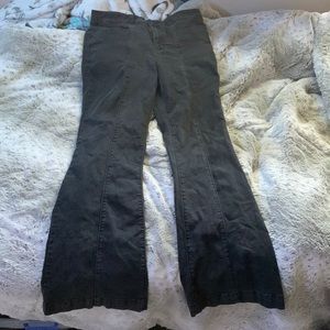 maurices black flared m jeans, high-rise, size 12
